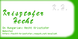 krisztofer hecht business card